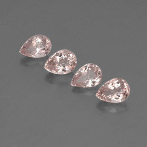 Morganite naturale rosa da  ct, taglio a pera, VVS-VS