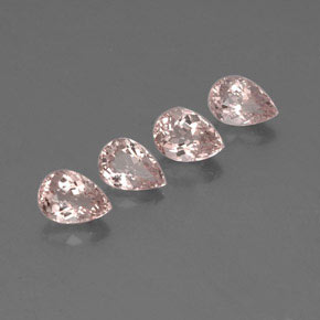 Morganite naturale rosa da  ct, taglio a pera, VVS-VS