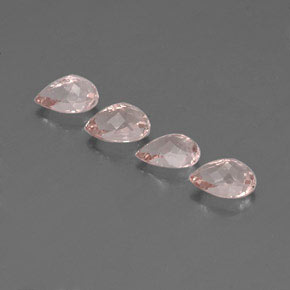Morganite naturale rosa da  ct, taglio a pera, VVS-VS