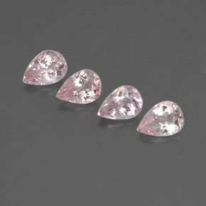 Morganite naturale rosa da  ct, taglio a pera, VVS