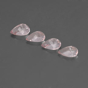 Morganite naturale rosa da  ct, taglio a pera, VVS