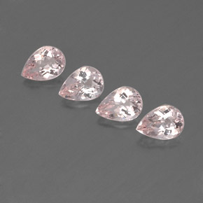 Morganite naturale rosa da  ct, taglio a pera, VVS