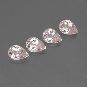 Morganite naturale rosa da  ct, taglio a pera, VVS
