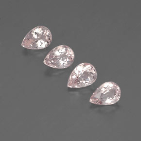 Morganite naturale rosa da  ct, taglio a pera, VVS-VS