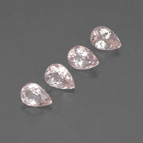 Morganite naturale rosa da  ct, taglio a pera, VVS-VS