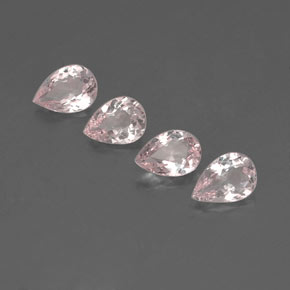 Gemme di Morganite Rosa chiaro naturale da  ct, Forma a pera, VVS