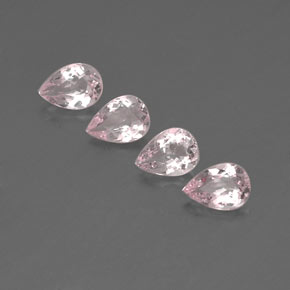 Gemme di Morganite Rosa chiaro naturale da  ct, Forma a pera, VVS-VS