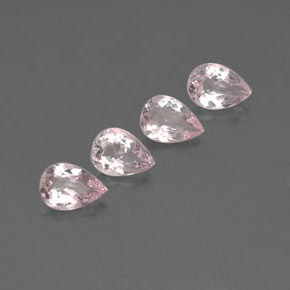 Gemme di Morganite Rosa chiaro naturale da  ct, Forma a pera, VVS-VS