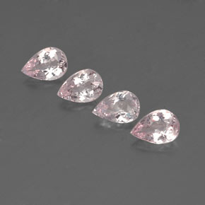 Morganite naturale rosa da  ct, taglio a pera, VVS-VS