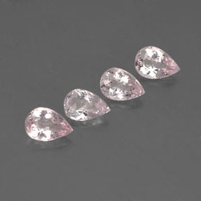 Morganite naturale rosa da  ct, taglio a pera, VVS-VS