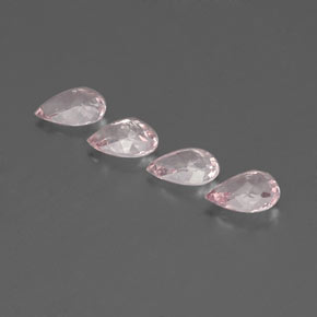 Morganite naturale rosa da  ct, taglio a pera, VVS-VS