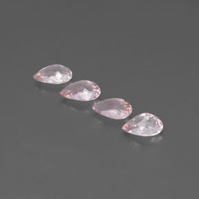 Morganite naturale rosa da  ct, taglio a pera, VVS-VS