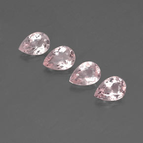 Morganite naturale rosa da  ct, taglio a pera, VVS-VS