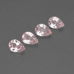 Morganite naturale rosa da  ct, taglio a pera, VVS-VS