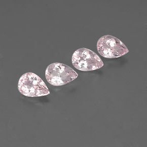 Gemme di Morganite Rosa chiaro naturale da  ct, Forma a pera, VVS