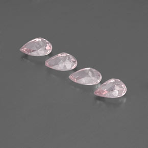 Gemme di Morganite Rosa chiaro naturale da  ct, Forma a pera, VVS