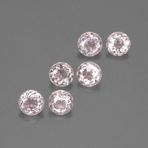 Morganite naturale rosa da  ct, taglio rotondo, VS
