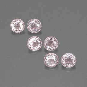 Morganite naturale rosa da  ct, taglio rotondo, VS