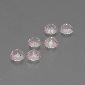 Morganite naturale rosa da  ct, taglio rotondo, VS