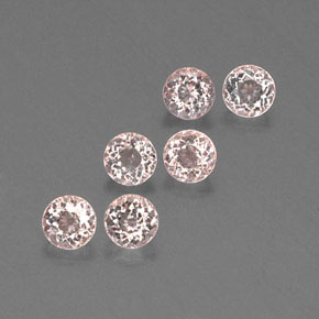 Morganite naturale rosa da  ct, taglio rotondo, VS