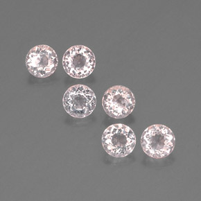 Morganite naturale rosa da  ct, taglio rotondo, VS