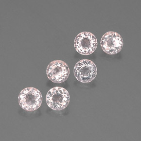 Morganite naturale rosa da  ct, taglio rotondo, VS