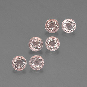 Morganite naturale rosa da  ct, taglio rotondo, VVS-VS
