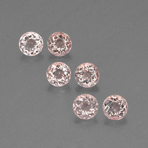 Morganite naturale rosa da  ct, taglio rotondo, VVS-VS