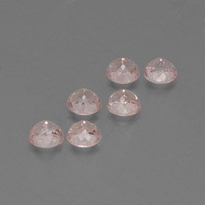 Morganite naturale rosa da  ct, taglio rotondo, VVS-VS