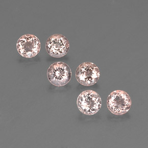 Morganite naturale rosa da  ct, taglio rotondo, VS
