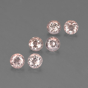 Morganite naturale rosa da  ct, taglio rotondo, VS