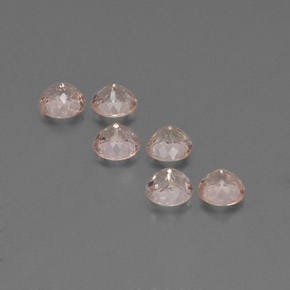 Morganite naturale rosa da  ct, taglio rotondo, VS