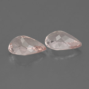 Gemme di morganite rosa salmone naturale da  ct, taglio a pera, VVS-VS