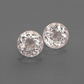 Gemme di Morganite Rosa chiaro naturale da  ct, Taglio rotondo, VS