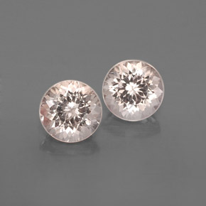 Morganite naturale rosa da  ct, taglio rotondo, VVS-VS