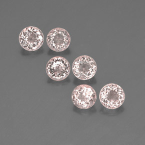 Morganite naturale rosa da  ct, taglio rotondo, VS