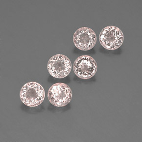Morganite naturale rosa da  ct, taglio rotondo, VS