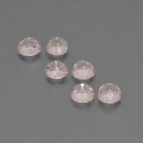 Morganite naturale rosa da  ct, taglio rotondo, VS