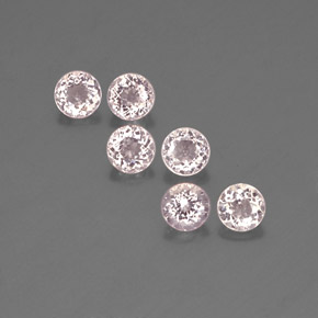 Gemme di Morganite Rosa chiaro naturale da  ct, Taglio rotondo, VVS-VS