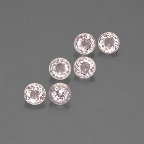 Gemme di Morganite Rosa chiaro naturale da  ct, Taglio rotondo, VVS-VS