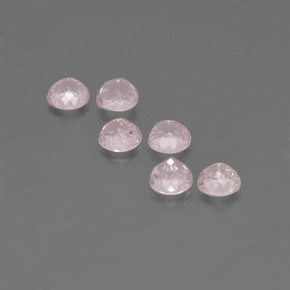 Gemme di Morganite Rosa chiaro naturale da  ct, Taglio rotondo, VVS-VS