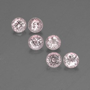 Morganite naturale rosa da  ct, taglio rotondo, VVS-VS