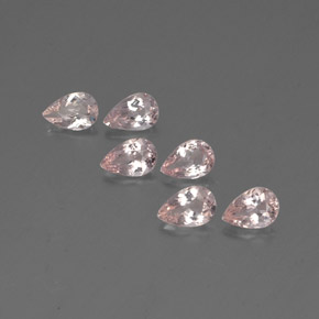 Morganite naturale rosa da  ct, taglio a pera, VVS-VS