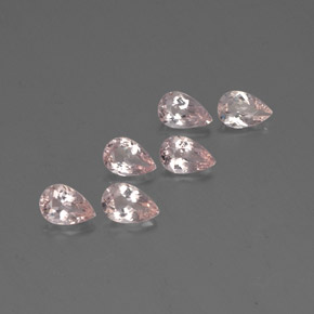 Morganite naturale rosa da  ct, taglio a pera, VVS-VS