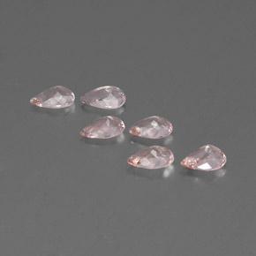 Morganite naturale rosa da  ct, taglio a pera, VVS-VS