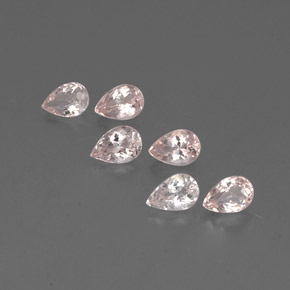 Gemme di Morganite Rosa chiaro naturale da  ct, Forma a pera, VS