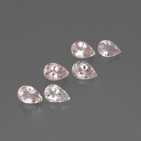 Gemme di Morganite Rosa chiaro naturale da  ct, Forma a pera, VS