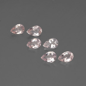 Morganite naturale rosa da  ct, taglio a pera, VVS-VS