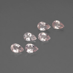 Morganite naturale rosa da  ct, taglio a pera, VVS-VS