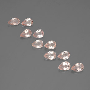 Morganite naturale rosa da  ct, taglio a pera, VS